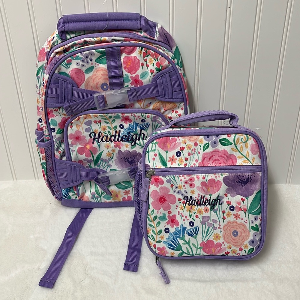 Pottery Barn Kids Mackenzie Small Backpack and Lunch Box